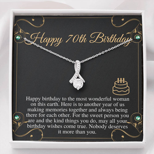 70th Birthday Gift Woman, 70th Birthday Gift for Mom, 70th Birthday Gifts for Her,70th Birthday Gift For Sister,70th Birthday Necklace #0672