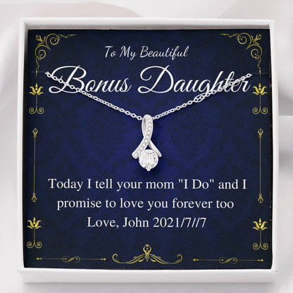 Alluring Beauty,Daughter of the Bride Gift Necklace,Stepdaughter Necklace, Stepdaughter Wedding Gift from Groom,Gift For Step Daughter #0184