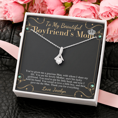 Boyfriends Mom Necklace, Gift for Boyfriend Mother, Birthday Gift, Boyfriend's Mom Christmas Gift,Mothers Day Gift,Valentines Day Gift #1020 Jocelyn