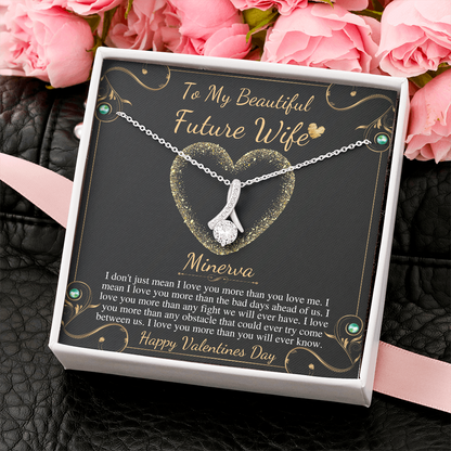 Future Wife Valentines Day Gift, To My Future Wife Necklace, Fiance Gift For Woman, Future Wife Jewelry, Engagement Gifts For Fiance, Bride Minerva