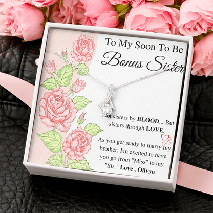 Bonus Sister Gift, Sister in Law Gift, Sister of The Groom, Wedding, Thank You, Bridesmaid, Bridal Shower, StepSister Gift, Birthday Gift