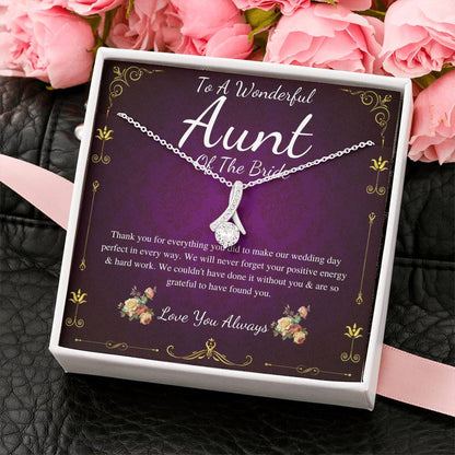 Alluring Beauty, Aunt Of The Bride Necklace Gift, Wedding Gift From Bride And Groom, Bridal Party Thank You Gift, Aunt Wedding Gift #0158