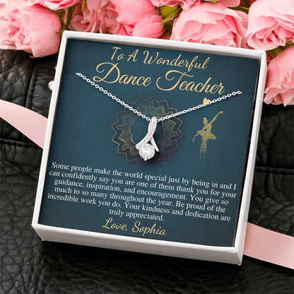 Dance Teacher Gifts for Ballet Teacher Gift Jewelry with Card, Dance recital Gift for teacher, Christmas Gift For Dance Teacher #0756