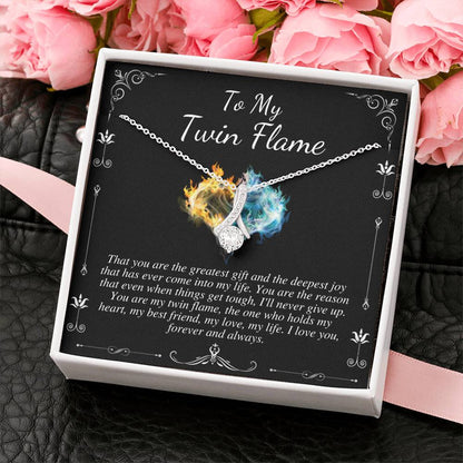 Twin Flame Necklace Gift, Necklace Gift to Girlfriend, Soulmate Gift, Girlfriend Twin Flame Jewelry, best Friend Gift, Wife Necklace #0614