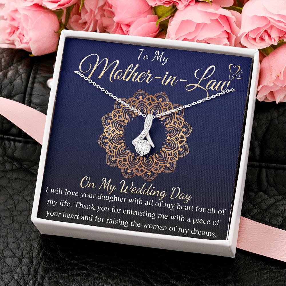 Mother of the Bride Necklace From Groom, Gift For Mother In Law From Groom, Mother-in-law Wedding Gift, Wedding Gift For Mom of the Bride