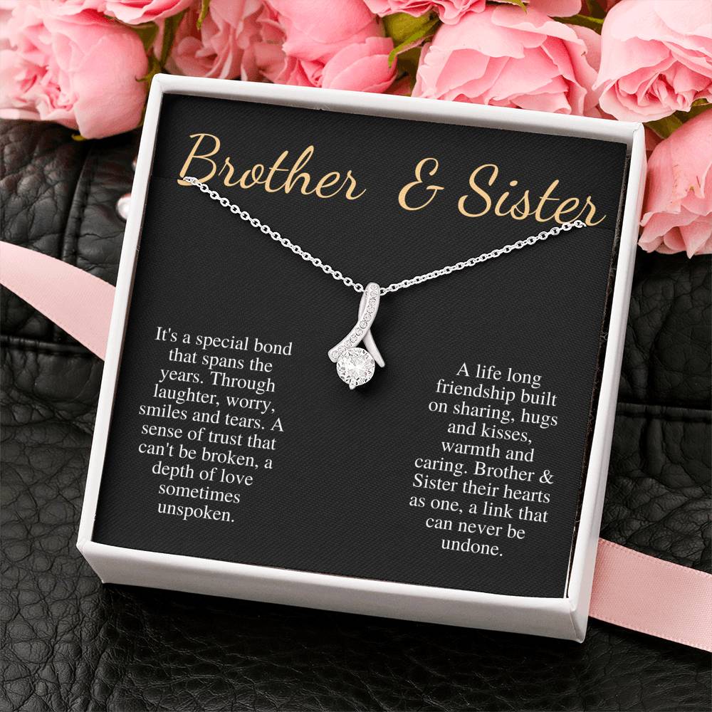 Brother And Sister Necklace, Birthday Gift For Sister, Gift From Brother,Brother And Sister Gift,Sister Christmas Gift Alluring Beauty #0538