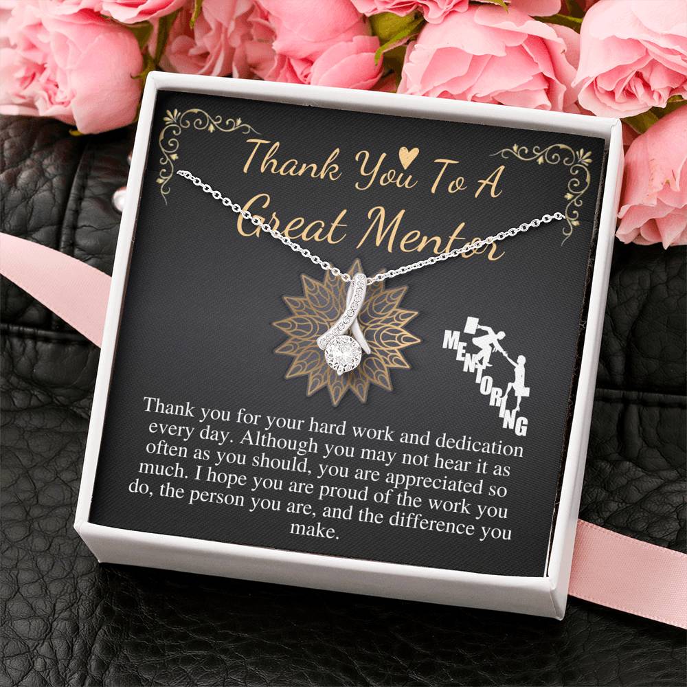 Mentor Gift | Gift for Mentor Necklace | Thank You To Mentor Appreciation Gift | Mentor Birthday Gift, Teacher, Mentor Christmas Gift #0696