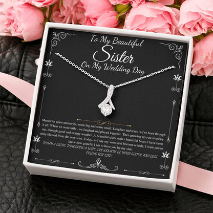 To My Sister on My Wedding Day, Thank You Letter To My Sister, Sister Of The Bride Gift, Sister to Sister Gift, Alluring beauty #0252