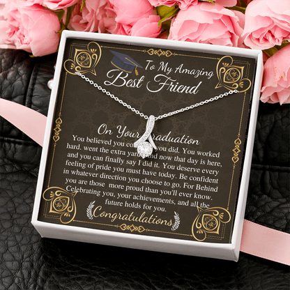 Best Friend Graduation Gift For Her, College Graduation Necklace For Best Friend High School Gradution Gift