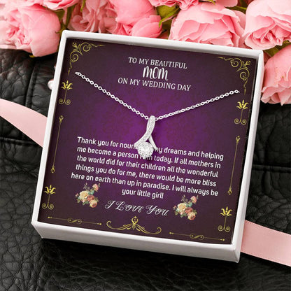 Alluring Beauty Necklace, To Mom On My Wedding Day, Mother Of The Bride Necklace From Bride, Mother Of The Bride Gift From Daughter #0028