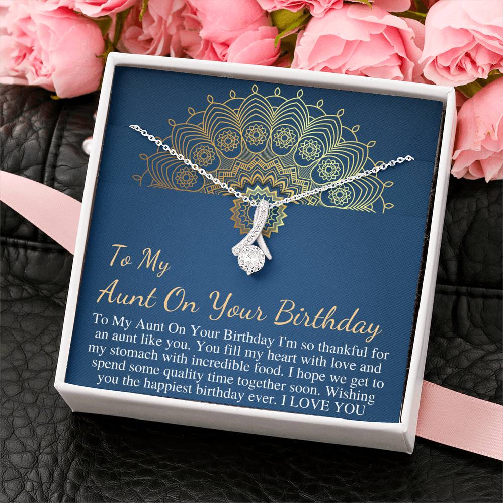 Aunt Birthday Gift, Aunt Birthday Necklace, Aunt Necklace or Bracelet, Happy Birthday Aunt, Message Card Quote, Birthday Jewelry Gift #0711