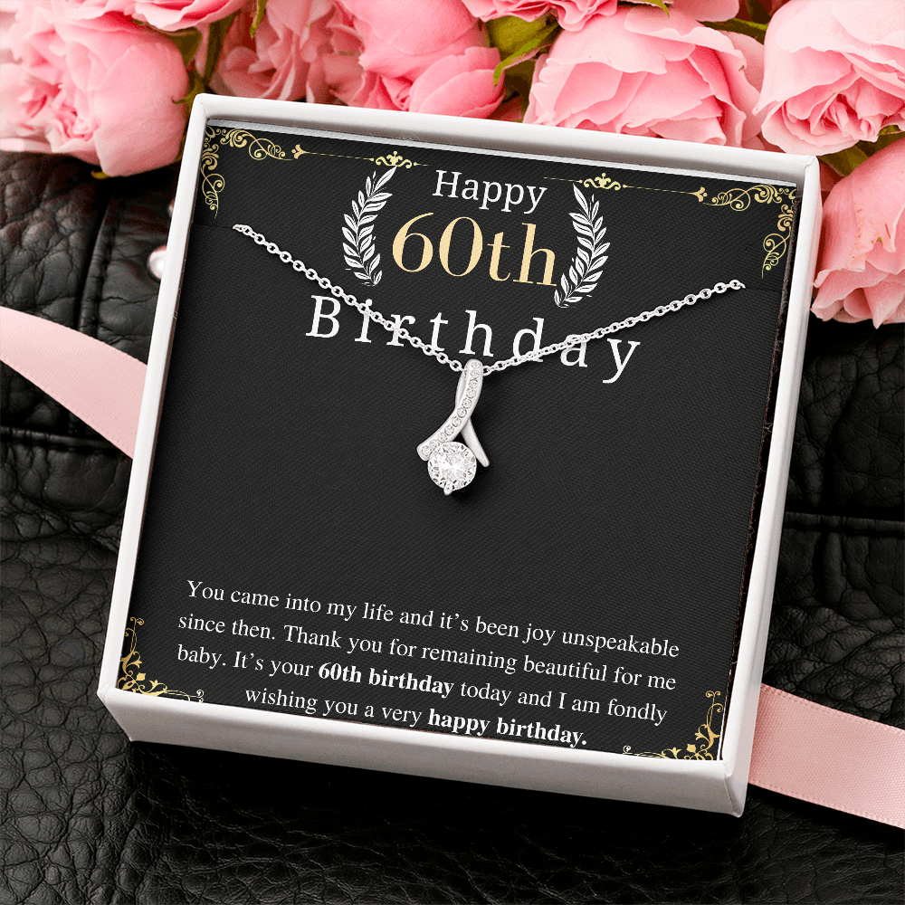 60th Birthday Gifts For Women, Birthday Gift from men, 60th Birthday Gifts For Mom, 60th Birthday Gifts, Necklace with Personalized message