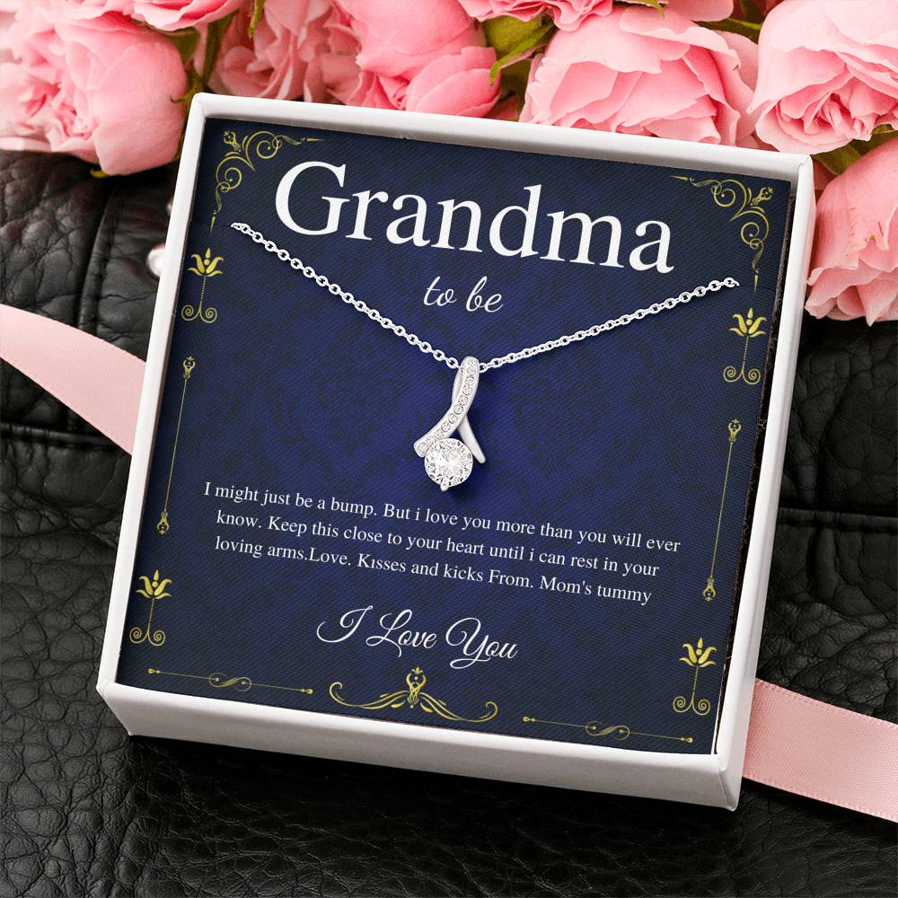 First Time Grandma Gift From Daughter, Pregnancy Reveal Gift For Soon To Be Grandma Necklace, New Grandmother Gift, Alluring Beauty #0199