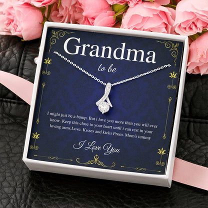 First Time Grandma Gift From Daughter, Pregnancy Reveal Gift For Soon To Be Grandma Necklace, New Grandmother Gift, Alluring Beauty #0199