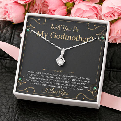 Will You Be My Godmother Gift,  Godmother Proposal From Godson, Godmother Necklace, Fairy Godmother Gift Card,  Alluring Beauty  #0223