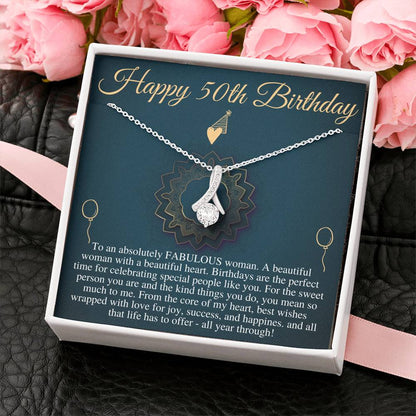 50th Birthday Gift for Women, 50th Birthday Gift for her,50th Birthday Gift for Mother,50th Birthday Gift Idea,Fifty Birthday Necklace #0678