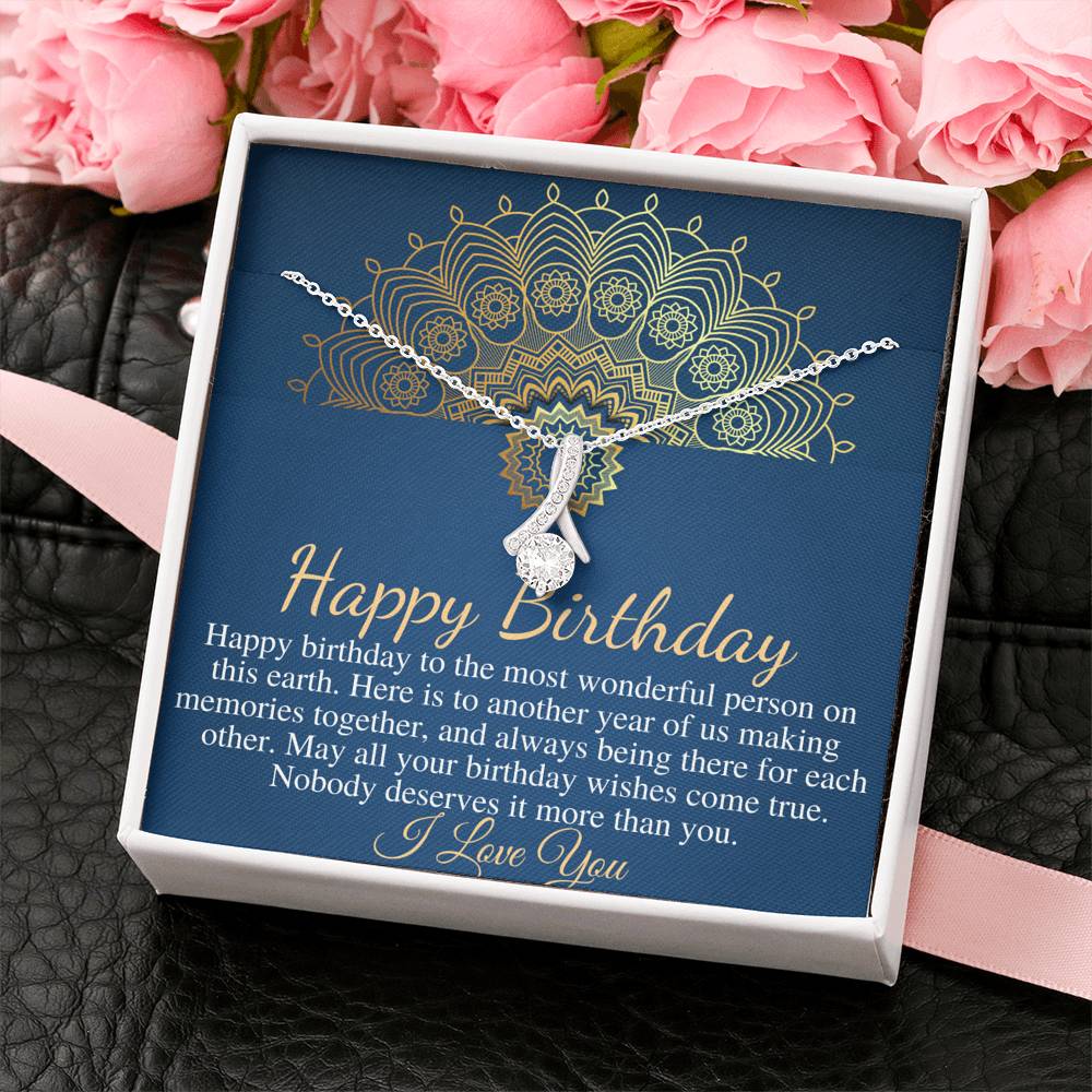 Birthday Gift Necklace: Happy Birthday, Birthday Gift, Gift for Her, Best Friend Gift, Sister Birthday, Mom Birthday, Alluring Beauty #0634