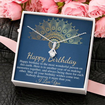 Birthday Gift Necklace: Happy Birthday, Birthday Gift, Gift for Her, Best Friend Gift, Sister Birthday, Mom Birthday, Alluring Beauty #0634