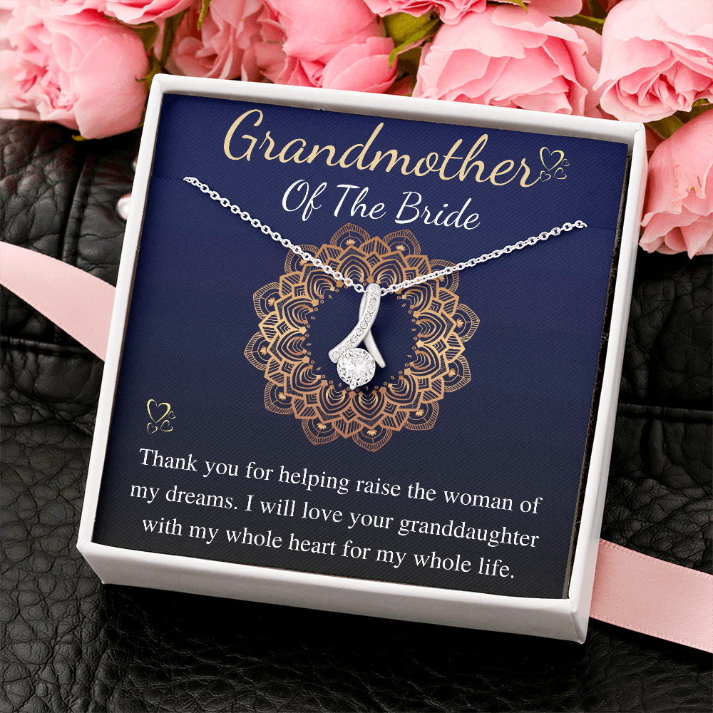 Grandmother of The Bride Gift, Neckalce for Grandma of The Bride, Wedding Gift, from groom to grandmother of the bride personalized gift