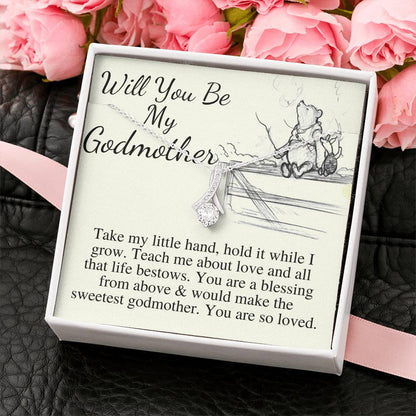 Will You be my Godmother? Godmother Proposal Necklace Gift Personalized Godmother Gift Godmother Proposal Jewelry, Gift From Godson #0460
