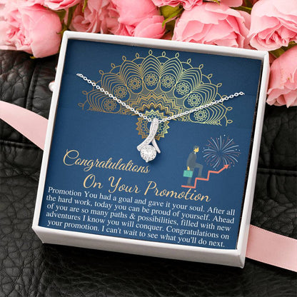 Job promotion Gift for Women, Congratulations Gift Promotion, Boss Promotion Card, Gift for Promotion Necklace, Alluring beauty #0719