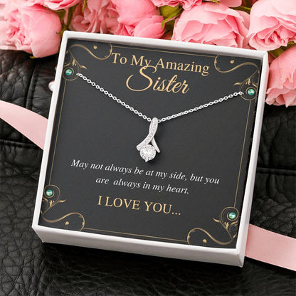 Amazing Sister Necklace, Gift For Sister Birthday, Expecting Mom, Best Friend, Graduation Gift, bridal Shower, Christmas Gift Alluring #0551