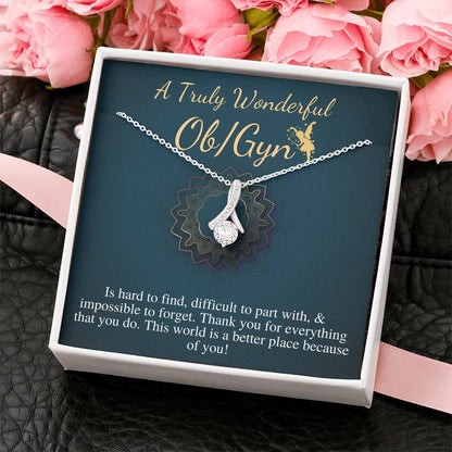 ObGyn Gift Necklace | Gift for Obstetrician Gynecologist | Gift for Ob/Gyn Necklace | A Truly Wonderful Ob/Gyn Gift, Alluring Beauty #0707