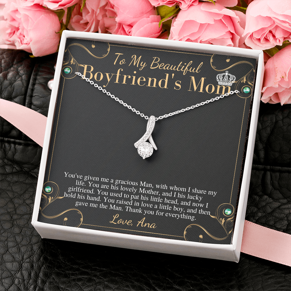 Boyfriends Mom Necklace, Gift for Boyfriend Mother, Birthday Gift, Boyfriend's Mom Christmas Gift,Mothers Day Gift,Valentines Day Gift #1020 Ana