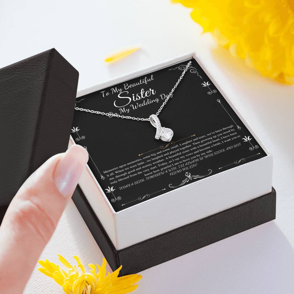 To My Sister on My Wedding Day, Thank You Letter To My Sister, Sister Of The Bride Gift, Sister to Sister Gift, Alluring beauty #0252