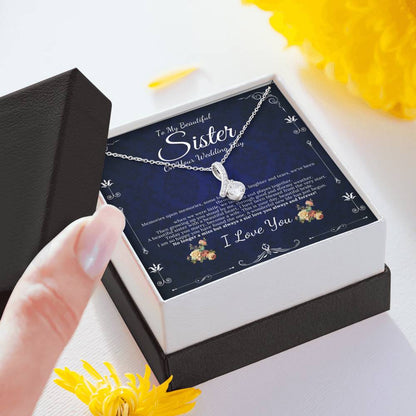 Alluring Beauty, Sister Wedding Day Gift, To Bride From Sister, Sister To Bride Gift Bride Jewelry Gift From Sister, Sister Wedding #0090