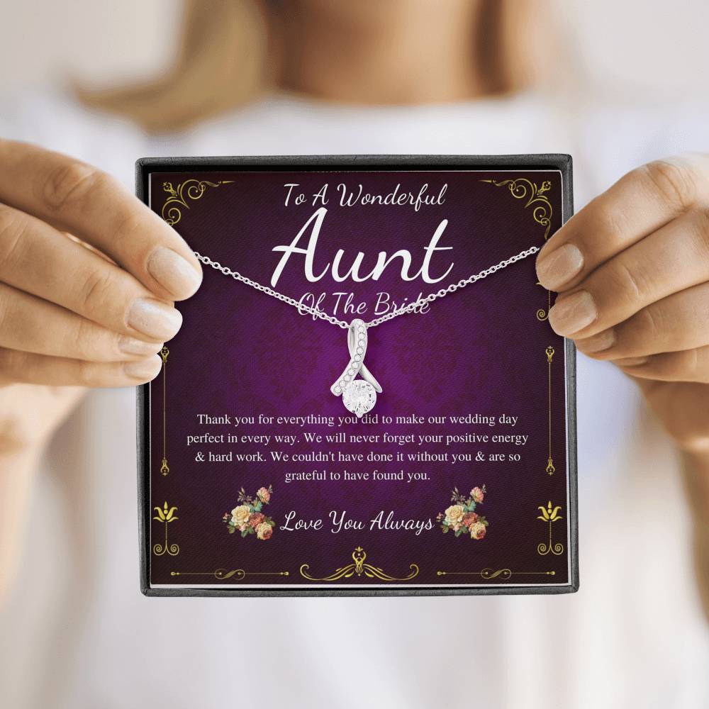Alluring Beauty, Aunt Of The Bride Necklace Gift, Wedding Gift From Bride And Groom, Bridal Party Thank You Gift, Aunt Wedding Gift #0158
