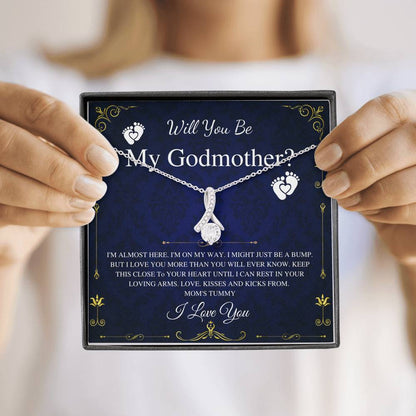 Will You Be My Godmother Gift,  Godmother Proposal From Godson, Godmother Necklace, Fairy Godmother Gift Card, Alluring Beauty #0222