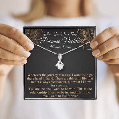Promise Necklace for Girlfriend from Boyfriend, Anniversary Gift, Gift for Girlfriend, Girlfriend Birthday Gift , Girlfriend Christmas #0603