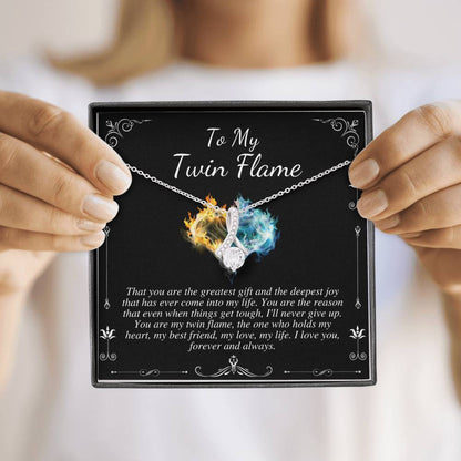 Twin Flame Necklace Gift, Necklace Gift to Girlfriend, Soulmate Gift, Girlfriend Twin Flame Jewelry, best Friend Gift, Wife Necklace #0614