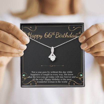 66th Birthday Gift for Women, 66 year old birthday gift, 66th birthday necklace, gift for 66 year old woman, Sixtysix year birthday #0813