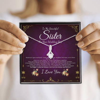 Alluring Beauty, Sister Wedding Gift from Sister Wedding Day Gift for Bride from Sister, Rehearsal Dinner Gift from Brother to Sister #0086