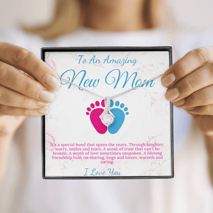 New Mom, First Time Mom Gift, New Mom Gift Jewelry, Gift for New Mom Necklace, New Mommy Gift For Baby Shower, Love Knot #0202