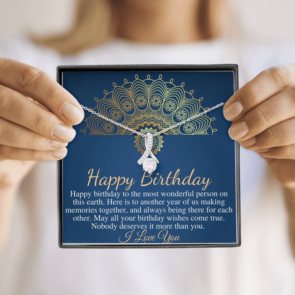 Birthday Gift Necklace: Happy Birthday, Birthday Gift, Gift for Her, Best Friend Gift, Sister Birthday, Mom Birthday, Alluring Beauty #0634