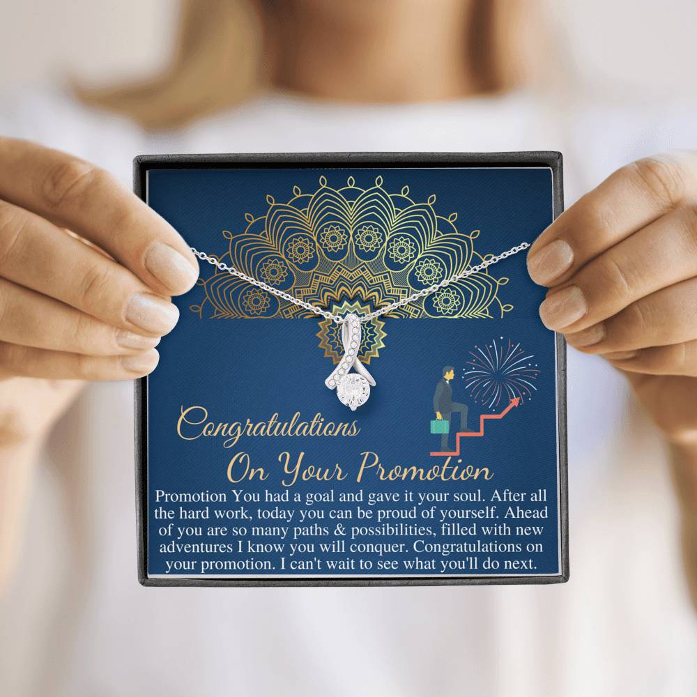 Job promotion Gift for Women, Congratulations Gift Promotion, Boss Promotion Card, Gift for Promotion Necklace, Alluring beauty #0719