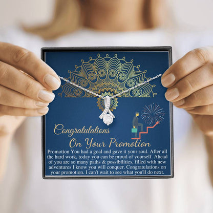 Job promotion Gift for Women, Congratulations Gift Promotion, Boss Promotion Card, Gift for Promotion Necklace, Alluring beauty #0719