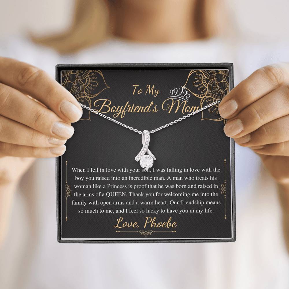 Gifts for Boyfriends Mom, Boyfriends Mom Birthday Gift, Boyfriends Mom Neckalce, Mothers Day Gift for Boyfriends Mom, Alluring Beauty #0421 phoebe