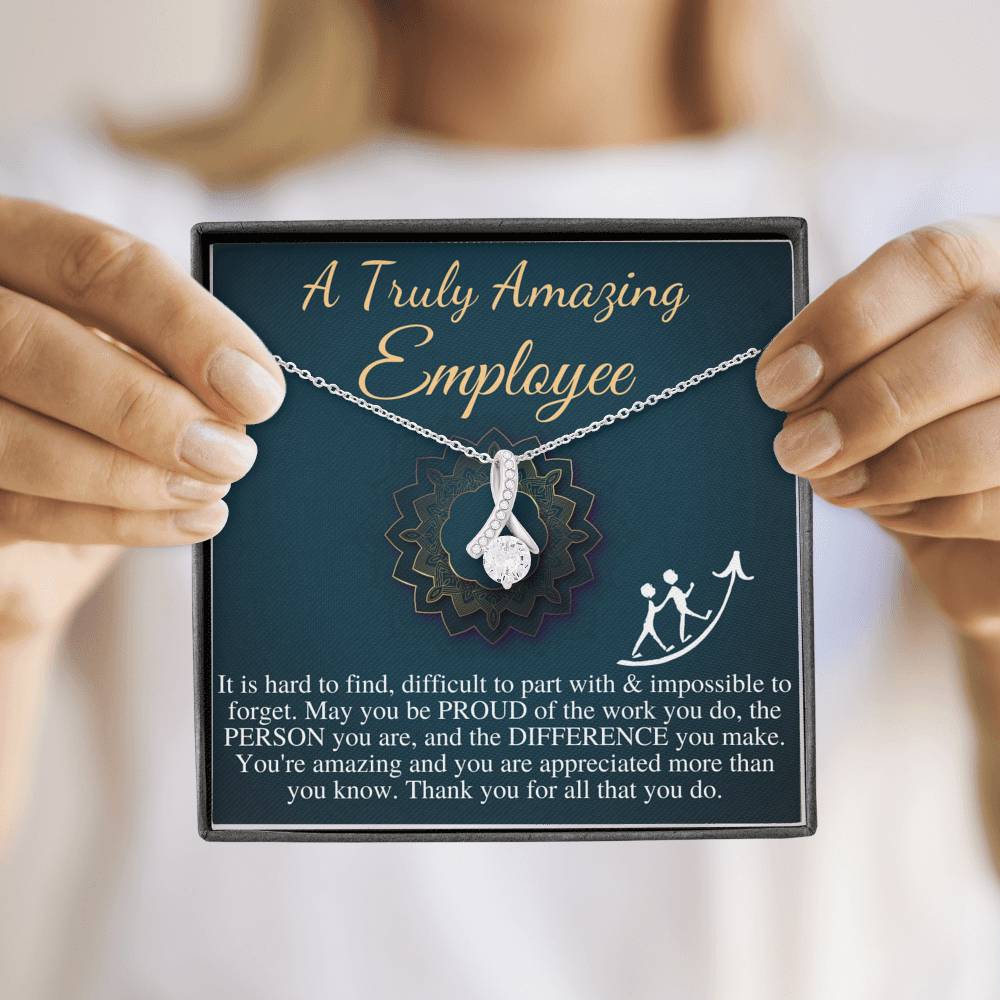 Employee Gift Woman | Gift for Employee Necklace | A Truly Amazing Employee Appreciation Gift | Christmas Gift For Employee #0732