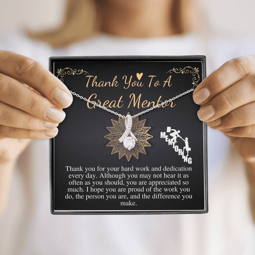 Mentor Gift | Gift for Mentor Necklace | Thank You To Mentor Appreciation Gift | Mentor Birthday Gift, Teacher, Mentor Christmas Gift #0696
