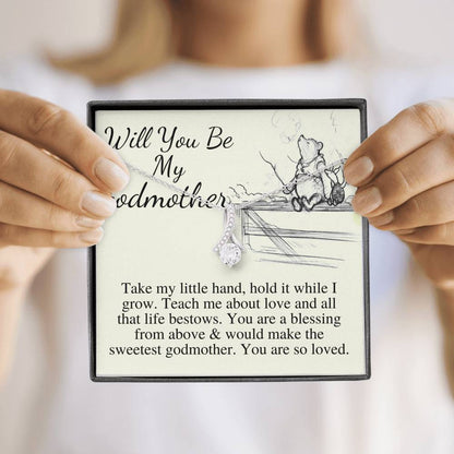 Will You be my Godmother? Godmother Proposal Necklace Gift Personalized Godmother Gift Godmother Proposal Jewelry, Gift From Godson #0460