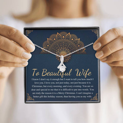 Christmas Gift For Wife From husband, Christmas necklace For Wife, Thanks Giving Gift, Wife Gift From Husband, Wife Christmas Gift #0819