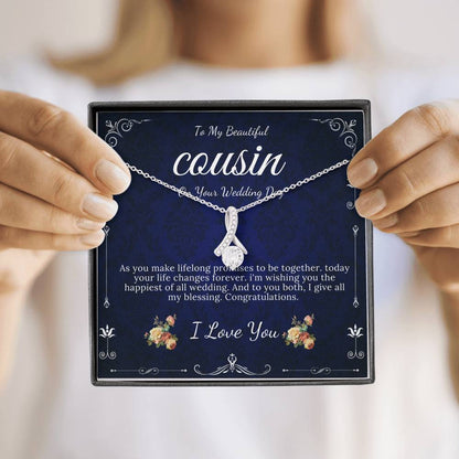 Alluring Beauty,Gift For Cousin Wedding Day Bride Gift From Cousin Necklace Bride necklace Gift For Cousin Wedding Gift For My Cousin #0108
