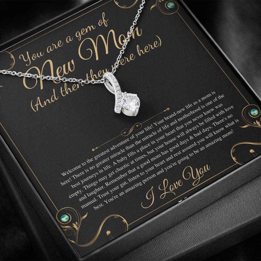 New Mom Gift Jewelry, First Time Mom Gift for first Mother's day Gift for New Mom Necklace Birthstone, New mommy Gift 0233