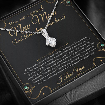 New Mom Gift Jewelry, First Time Mom Gift for first Mother's day Gift for New Mom Necklace Birthstone, New mommy Gift 0233