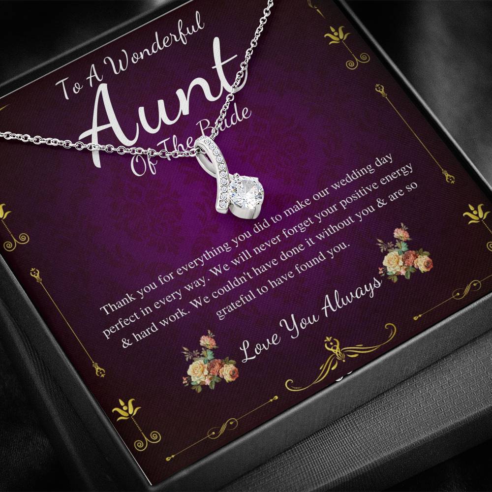 Alluring Beauty, Aunt Of The Bride Necklace Gift, Wedding Gift From Bride And Groom, Bridal Party Thank You Gift, Aunt Wedding Gift #0158