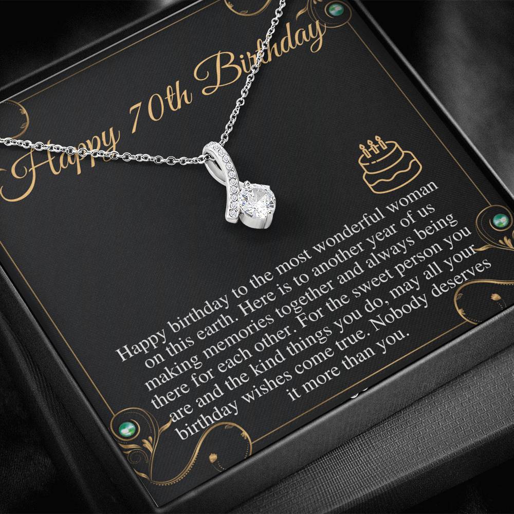 70th Birthday Gift Woman, 70th Birthday Gift for Mom, 70th Birthday Gifts for Her,70th Birthday Gift For Sister,70th Birthday Necklace #0672